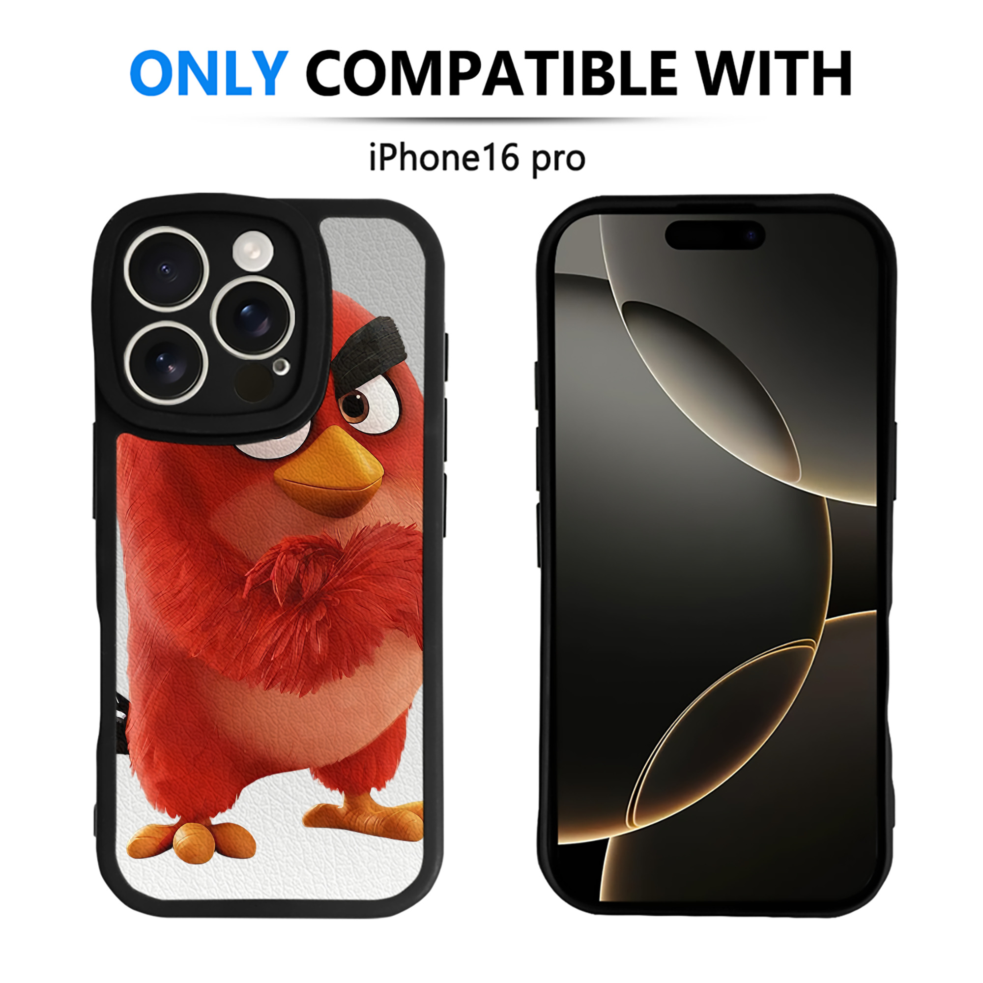 （画像用） Angry Birds アングリーバード 【iPhone 16シリーズ対応】シリコンスマホケース（レザー調） 材質：シリコン